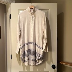 ❤️Free People long 3/4 button down shirt